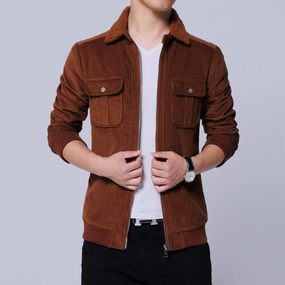 Men's Winter Corduroy Jacket - Picture 2 of 7